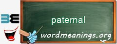 WordMeaning blackboard for paternal